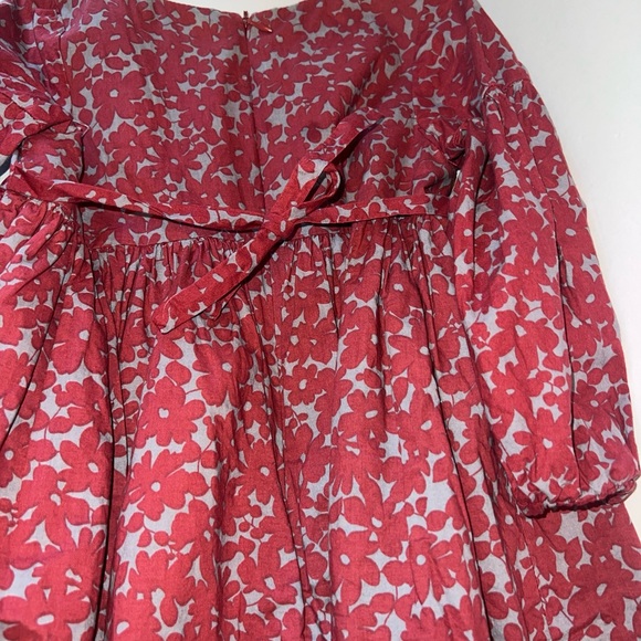 Isobella & Chloe girls size 4T burgundy shabby chic Autumn long sleeve Dress - Picture 10 of 10